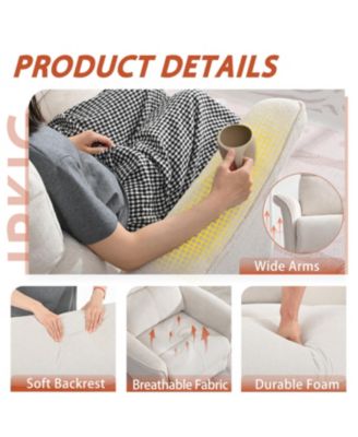  Fabric Rocker Recliner Chair - Gray