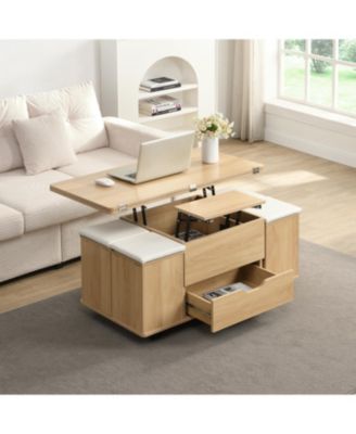 + 5-Piece + Wood + Lift-Top with Storage & Casters + Coffee Table Set