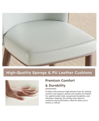 Modern Dining Chairs, Carbon Steel Legs (Set of 2)