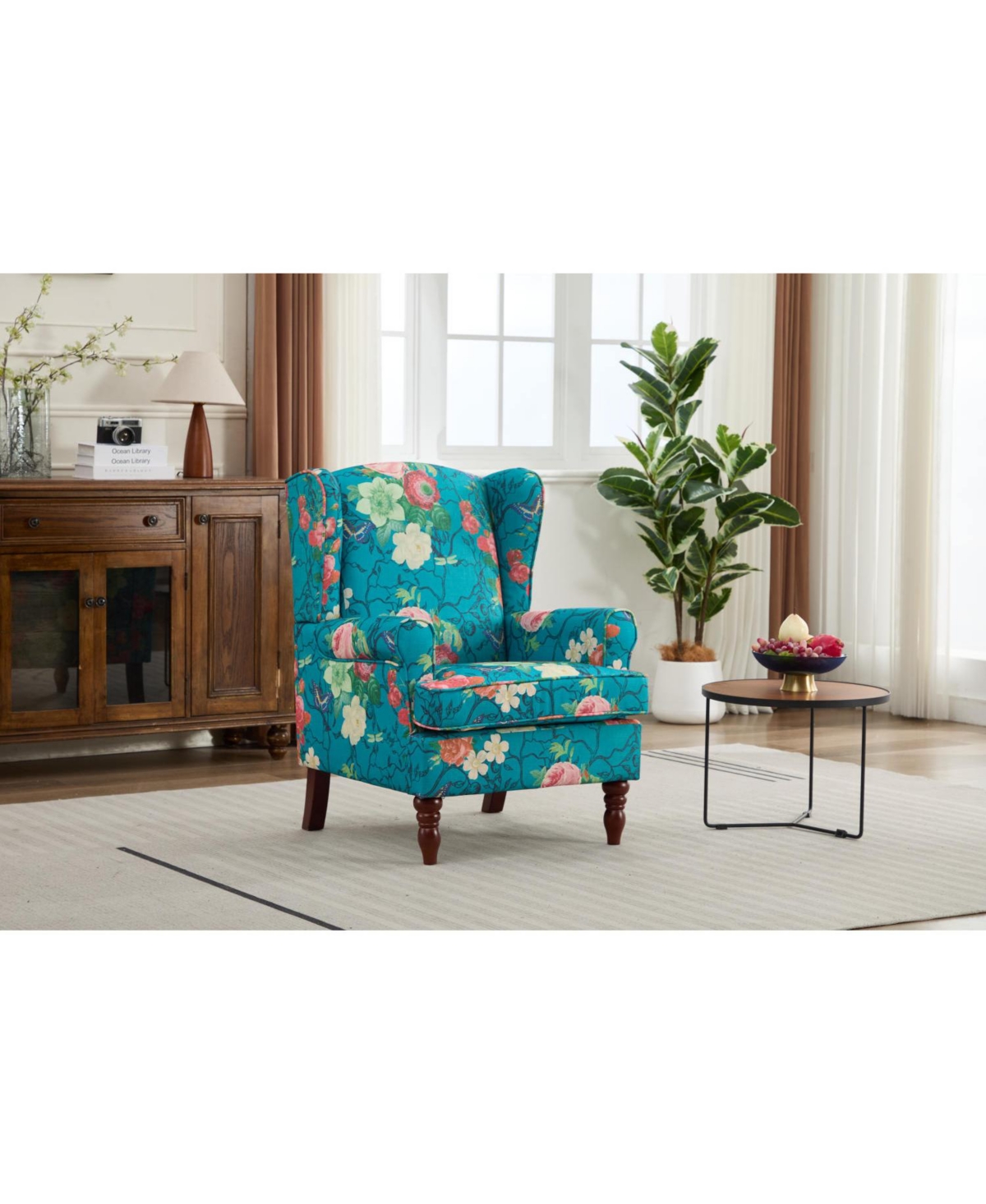 Streamdale Furniture Floral Cyan Chair