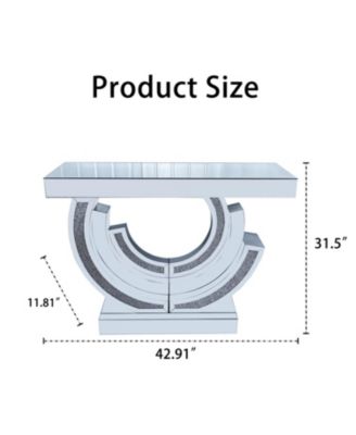 Streamdale Crushed Diamond Mirrored Console Table