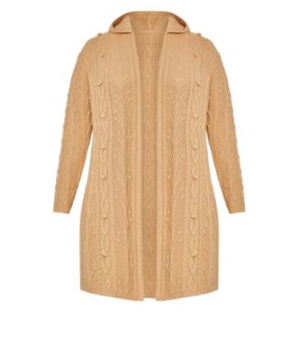 Women's Camilla Cable Knit Hooded Cardigan