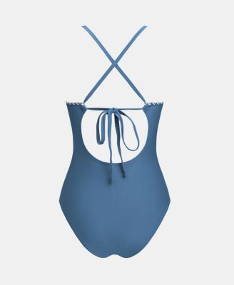 Women's Crossback Ruched One Piece Swimsuit