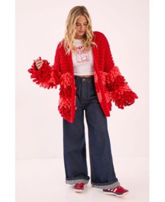 Women's Extreme Stripe Loopy Cardigan