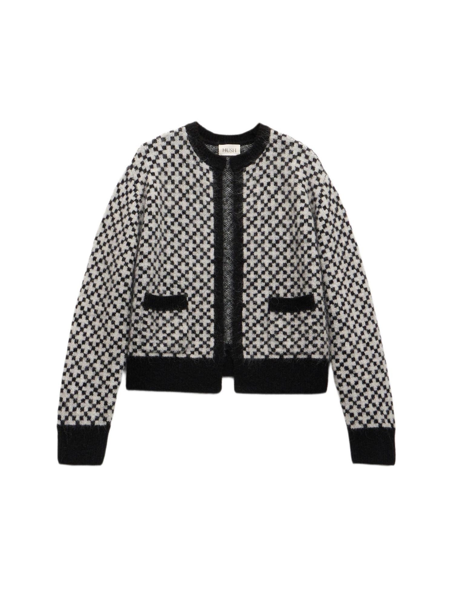 Women's Jacquard Wool Edge To Edge Cardigan
