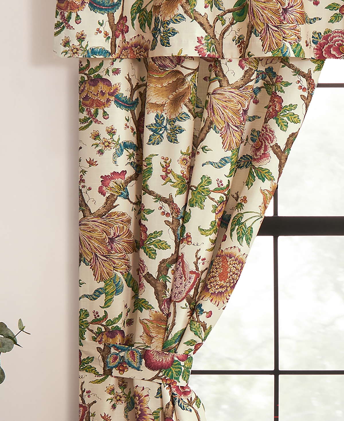 Rose Tree Bronte Floral Tailored Drapery Panel Set, 50" x 84"