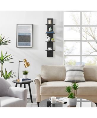 Arica Utility Column 4-Tier Spine Wall Shelves