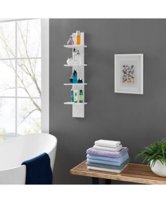 Arica Utility Column 4-Tier Spine Wall Shelves