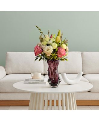 Sylvan Nodular Glass Grape Purple Tabletop Vase