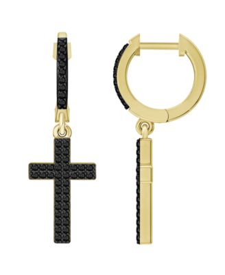 Men's Black Diamond Earrings (1/3 ct. t.w.) in 10k Yellow Gold