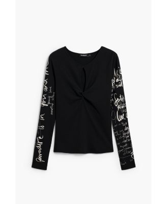 Women's T-shirt opening lettering