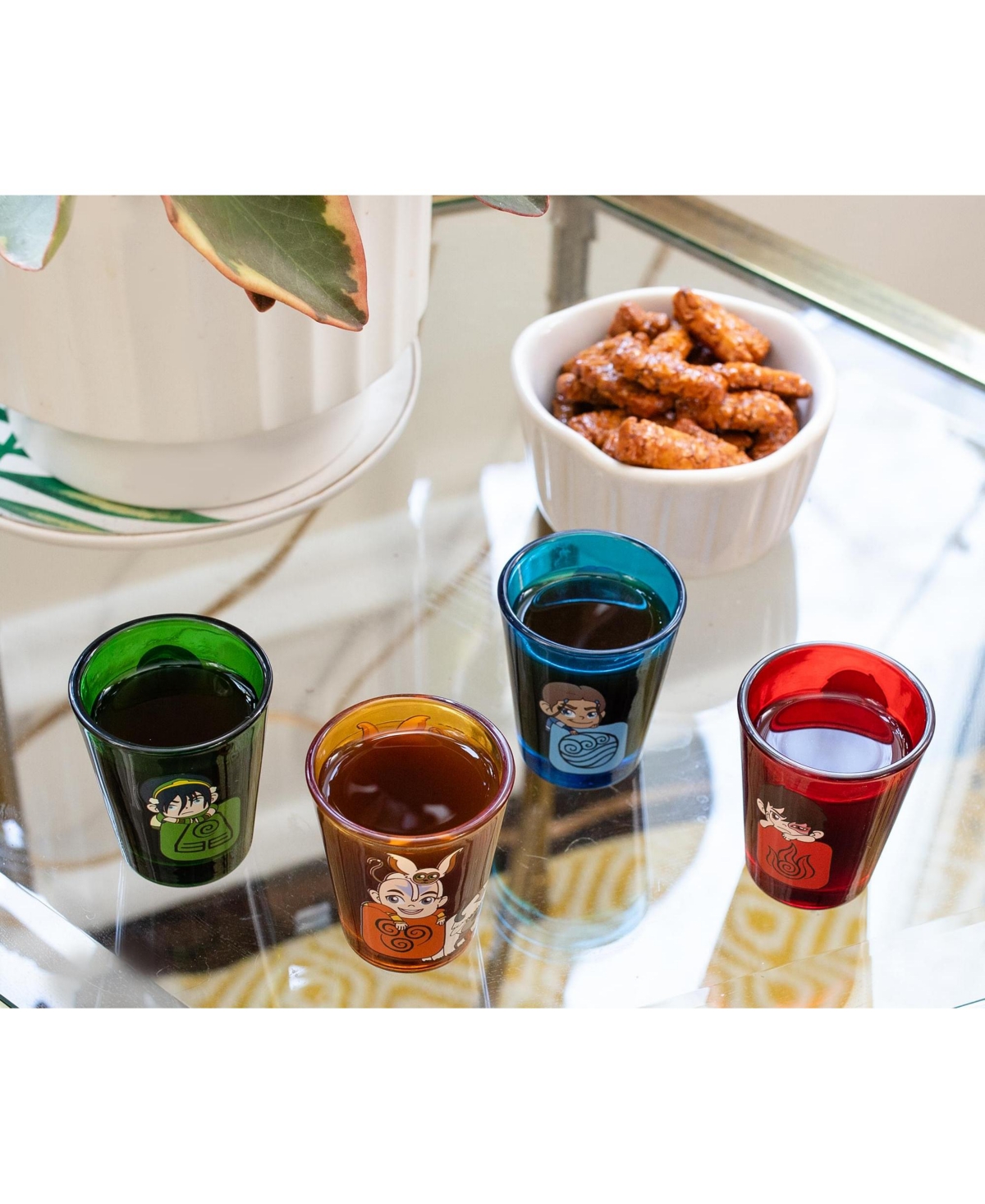 Avatar: The Last Airbender Chibi Characters 2-Ounce Shot Glasses | Set of 4