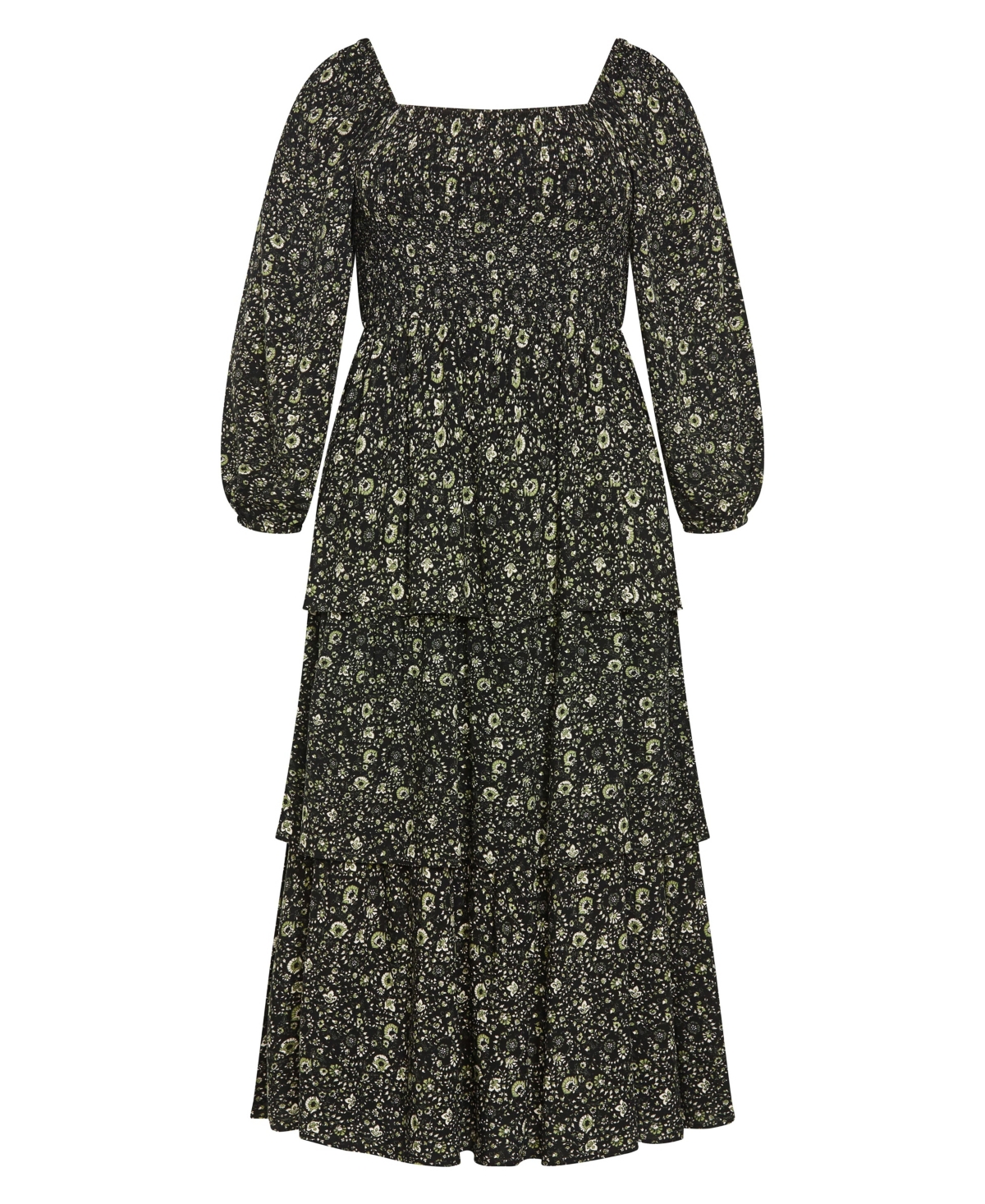 City Chic Women's Dahlia Tiered Maxi Dress