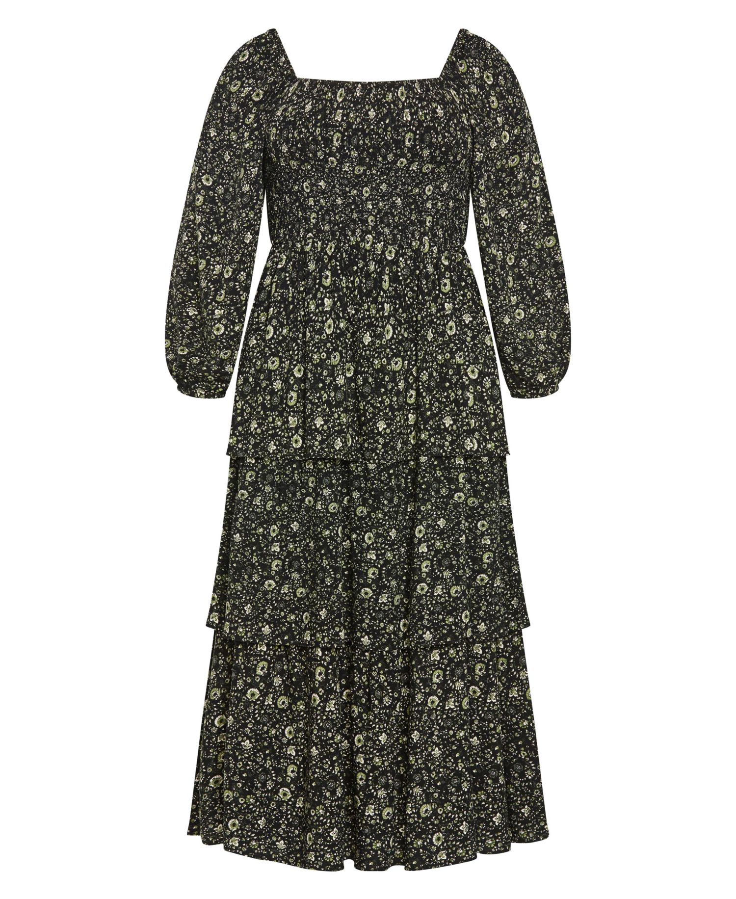 Plus Size Dahlia Tiered Maxi Dress
