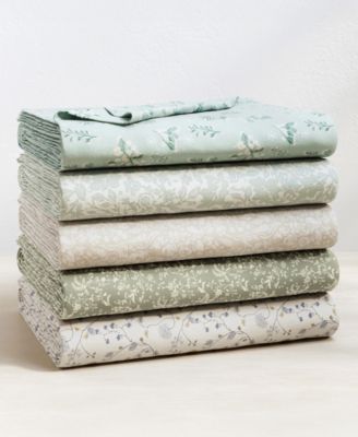 Ultra-Soft Turkish Cotton Flannel Winter Floral Print Sheet Set
