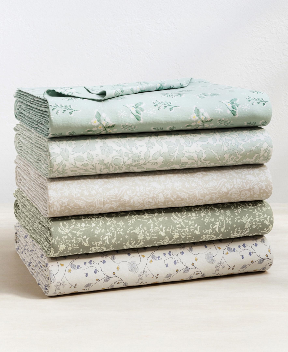 Linery & Co. Ultra-Soft Turkish Cotton Flannel Winter Floral Print Sheet Set