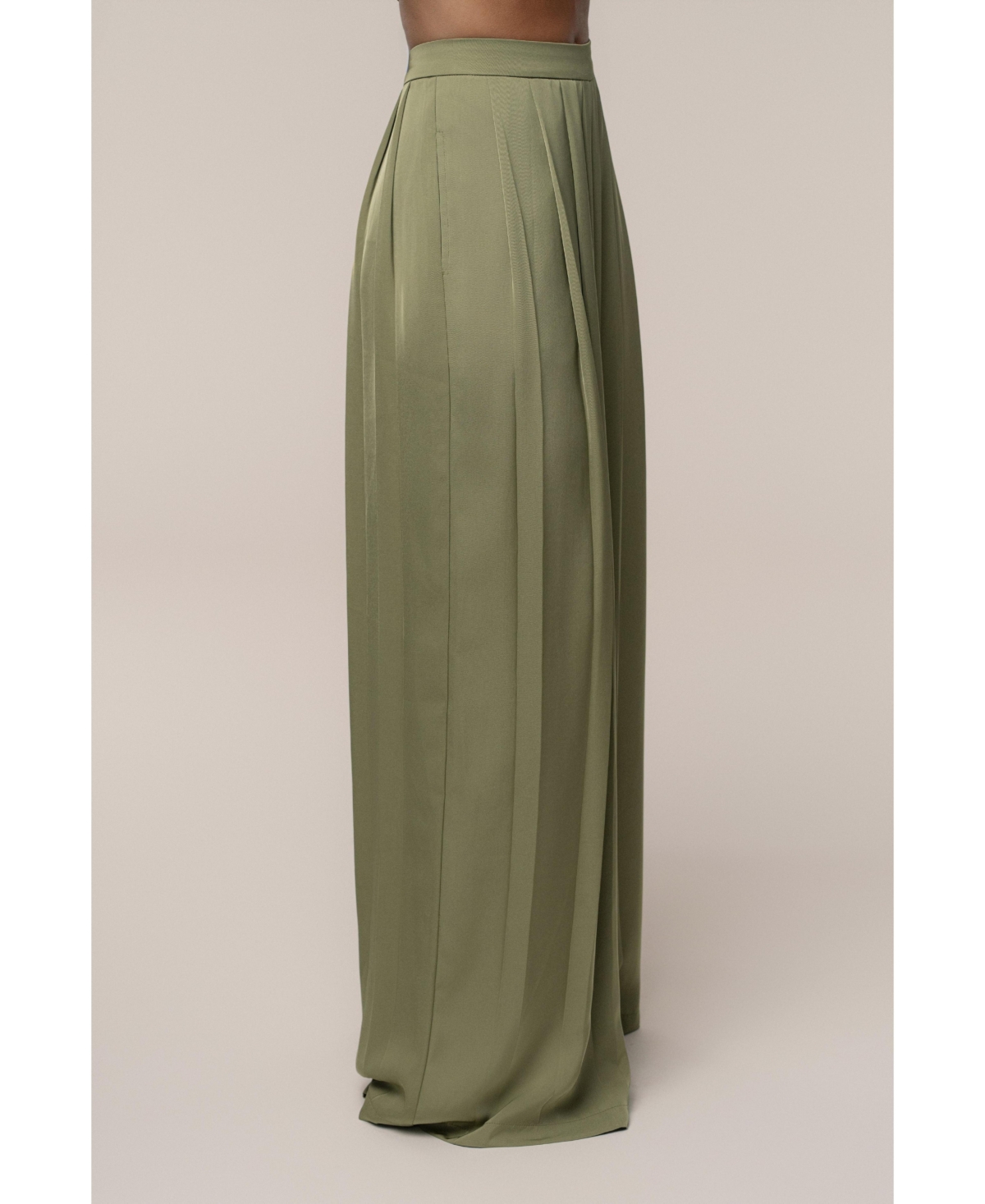 Jluxlabel Women's Clara Wide Leg Pleated Trousers