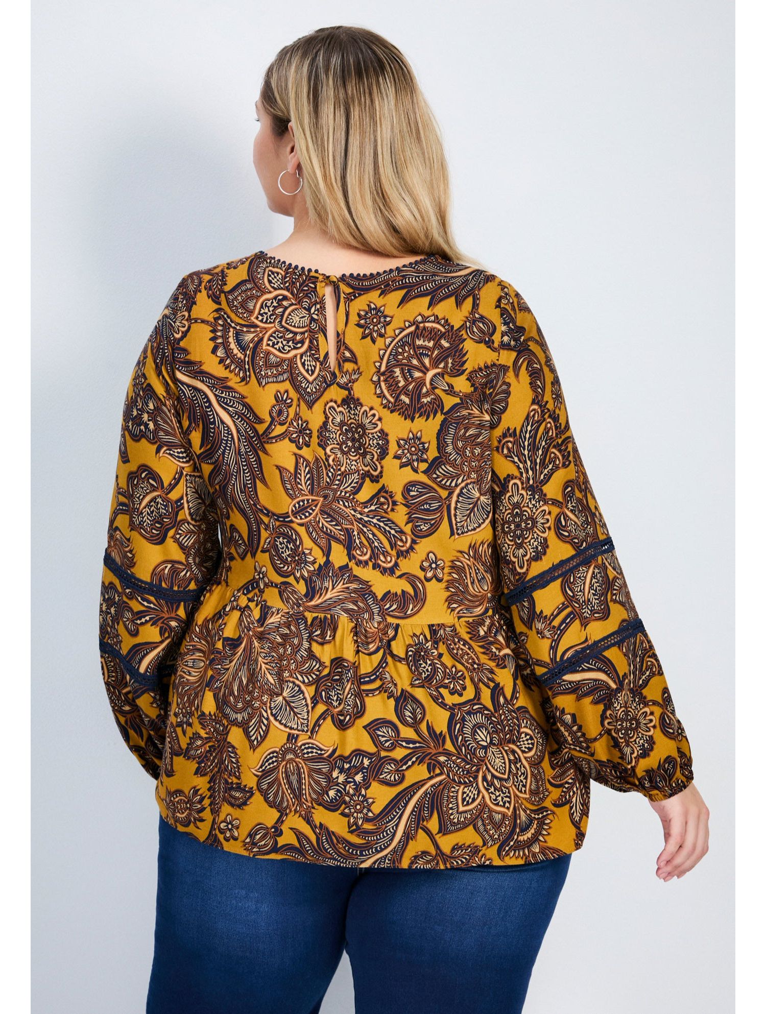 Women's Plus Size Bridget Lace Detail Blouse Tops