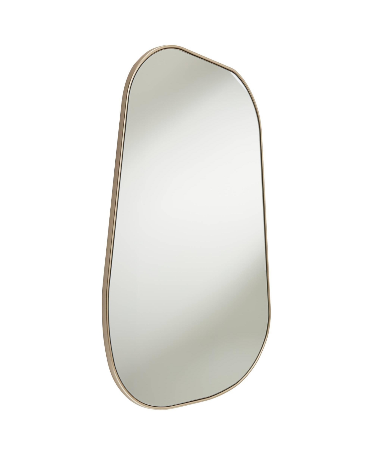 Possini Euro Design Modern Curved Corner Rectangular Vanity Wall Mirror for Bathroom Bedroom Living Room Office