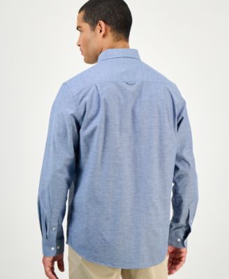 Men's Solid Stretch Oxford Cotton Shirt, Created for Macy's