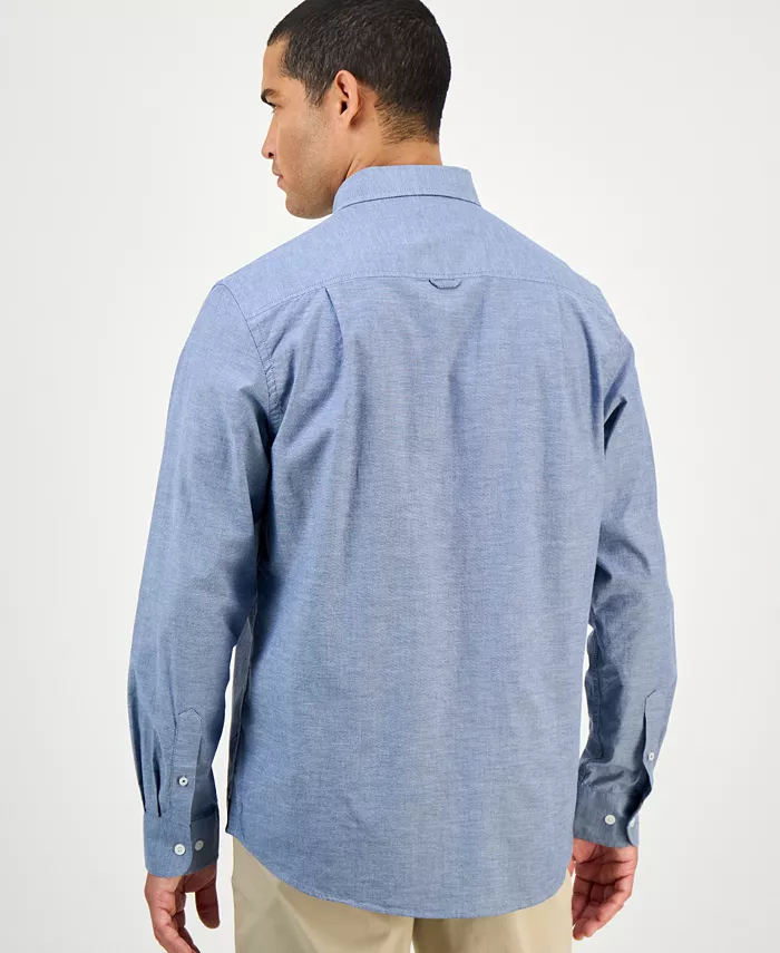 Men's Solid Stretch Oxford Cotton Shirt - thumbnail 2