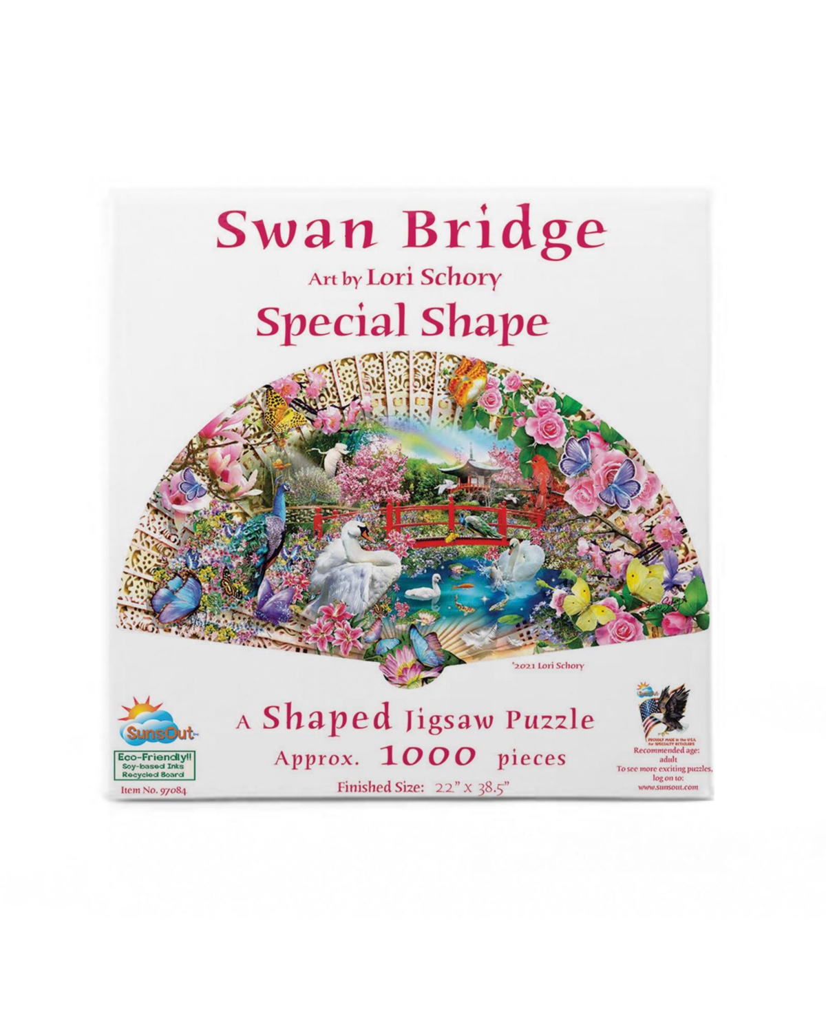 SunsOut Swan Bridge 1000 piece Jigsaw Puzzle for Adults Special Shape