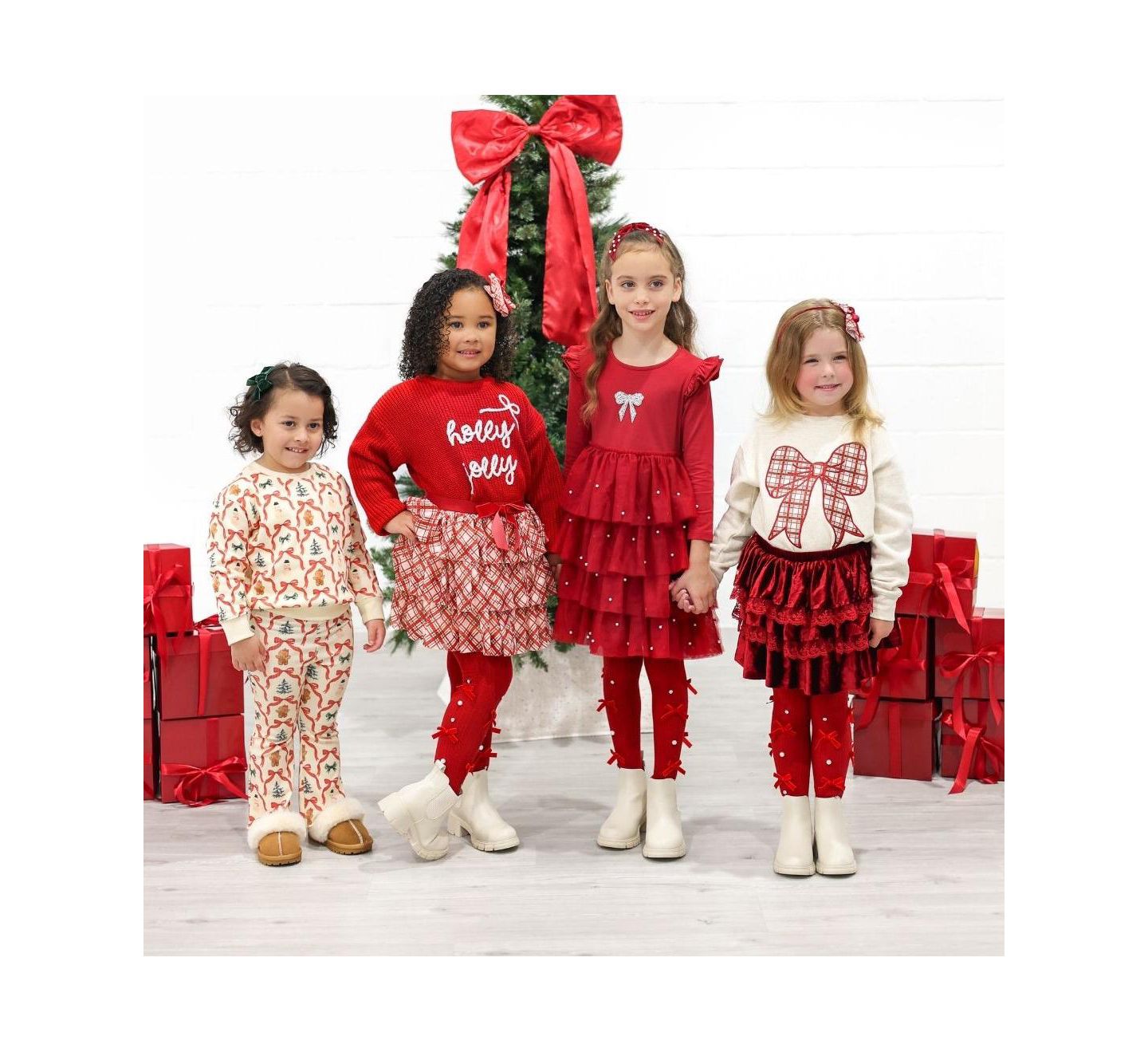 Толстовка Sweet Wink Christmas Cutie для девочек-малышей, цвет: Натуральный — фото 5