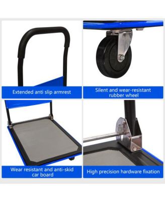Foldable Platform Push Hand Truck Cart with 880 lbs Weight Capacity