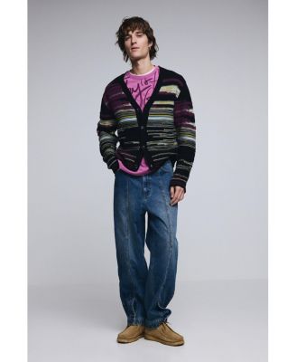 Men's Striped cardigan sweater