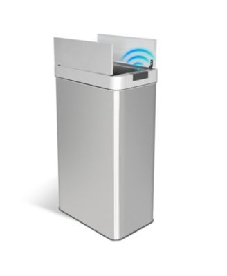 16 Gallon Stainless Steel Slim Motion Sensor with Butterfly Lid Trash Can
