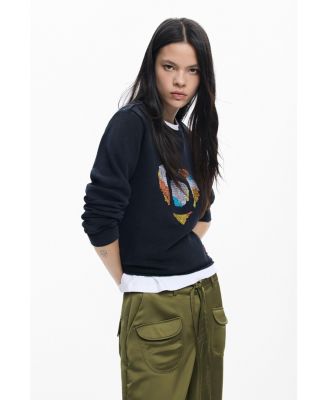 Women's Sweatshirt Logo Beads