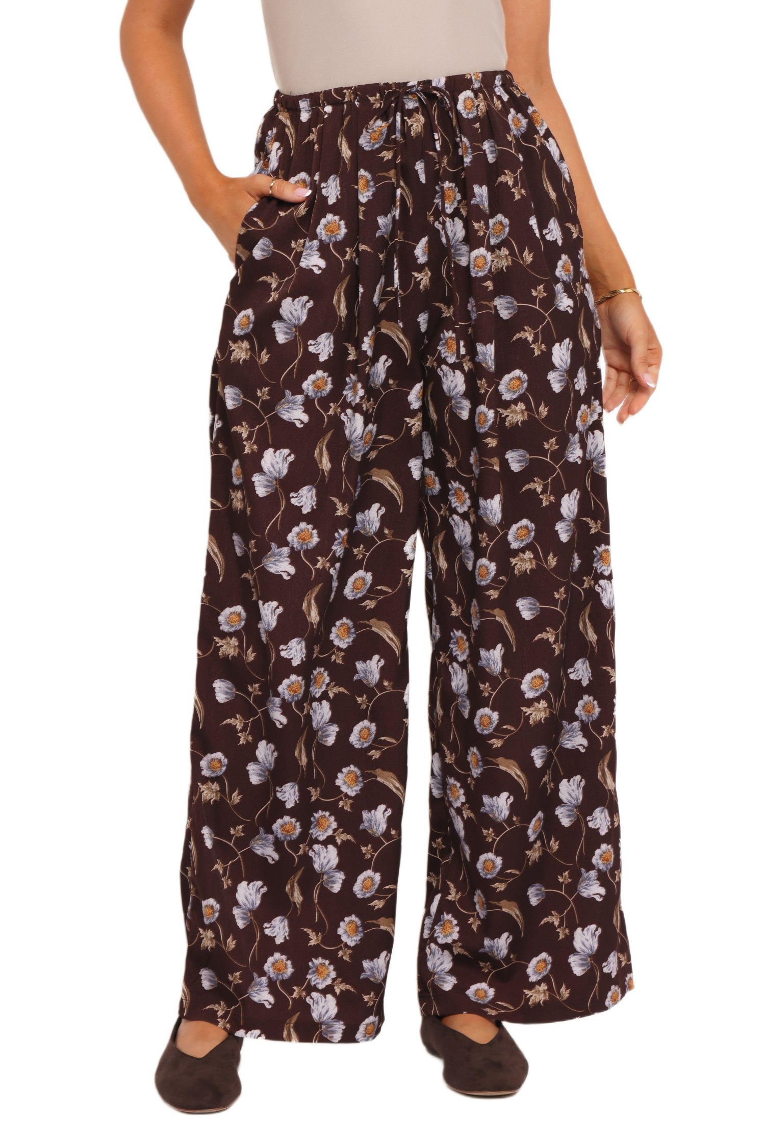 Women's Calantha Wide Leg Pants - Fall Floral