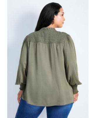 Women's Abby Blouson Sleeve Blouse