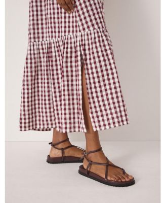 Women's Leni Shirred Gingham Beach Dress