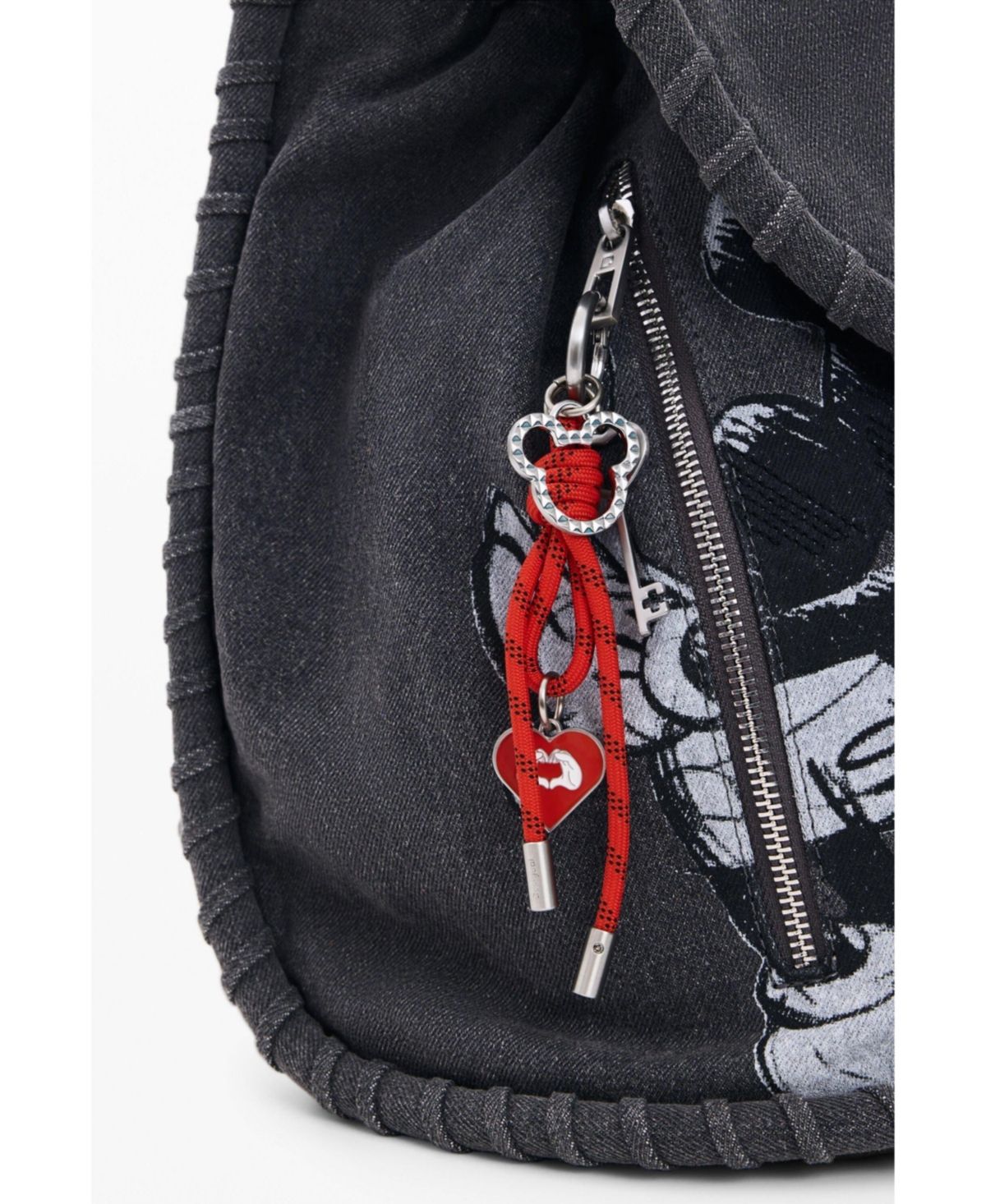 Desigual Women's Medium denim backpack Mickey Mouse