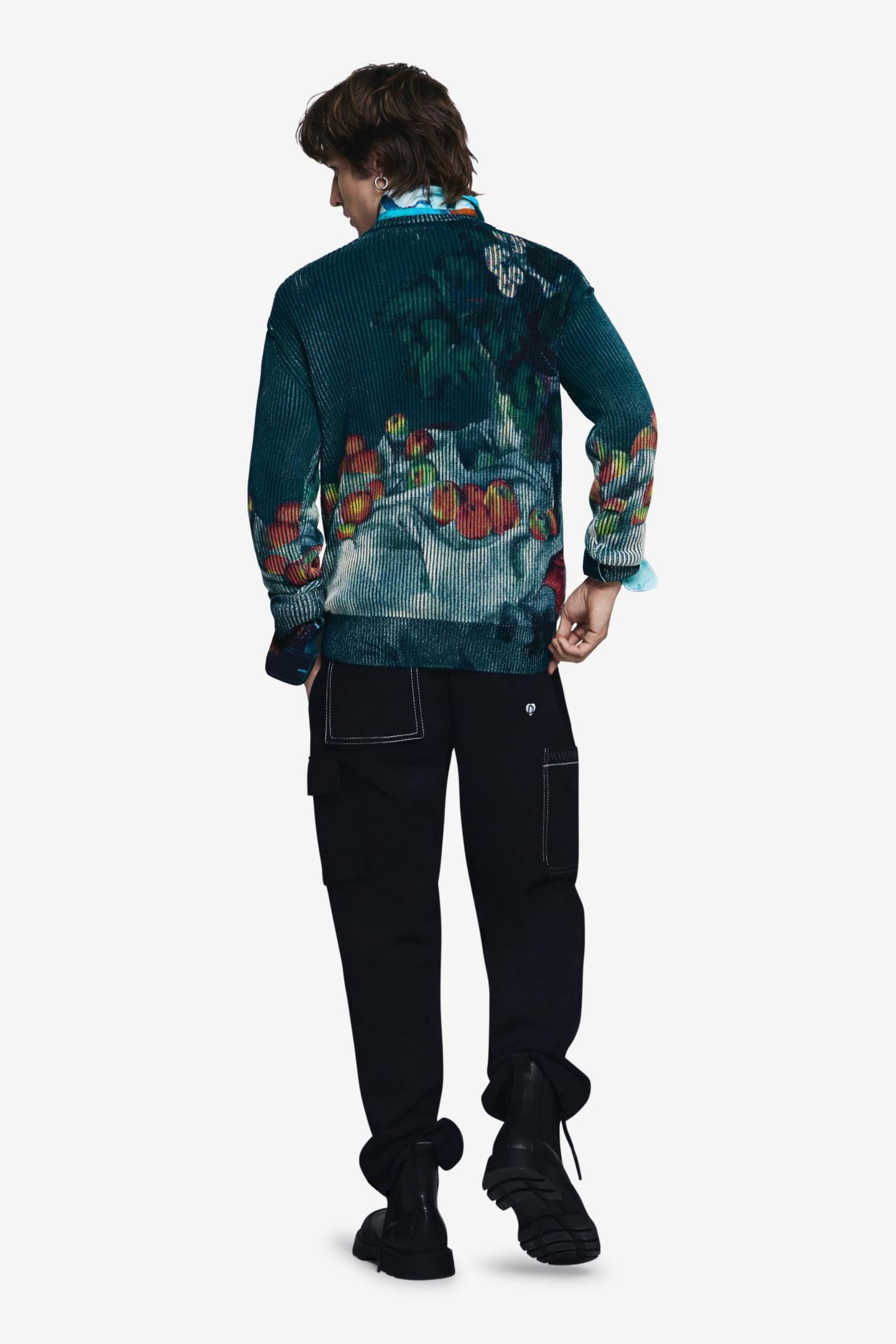 Мужской свитер Desigual Still Life Texture, цвет: Светлый синий — фото 5