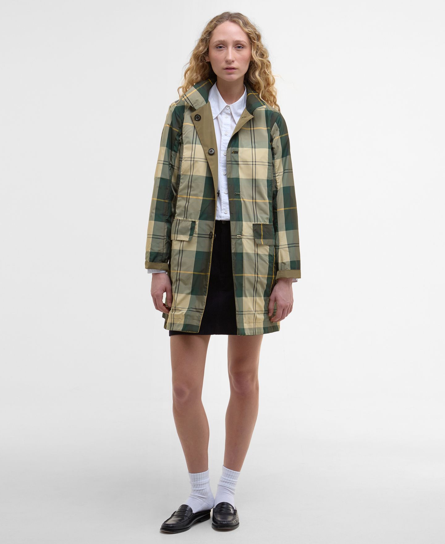 Женская куртка Barbour Babbity Showerproof Reversible, цвет: Зелёный — фото 3