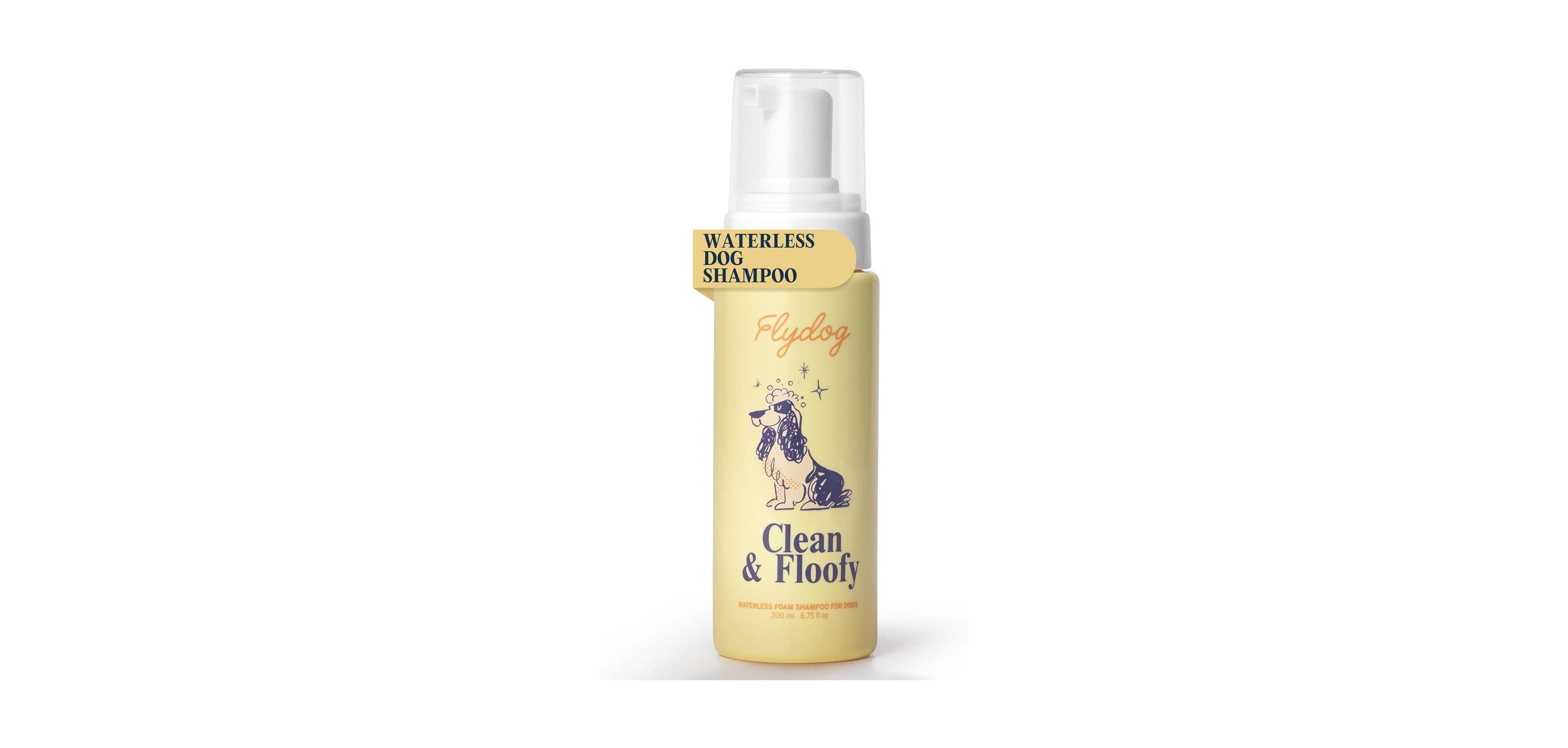 Flydog Clean & Floofy Waterless Dry Dog Shampoo with Glove, No Rinse Spray Foam for Dogs & Puppies, Anti-Itch, Odor Control