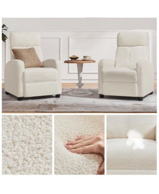 One Pack  Pocket Springs Adjustable Modern Single Boucle Recliner Chair Sofa