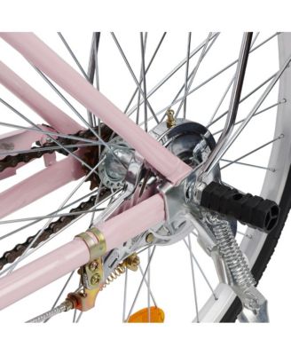 24-Inch Leisure Cruiser Bike with Low Step Frame, Passenger Seat & Removable Footrests