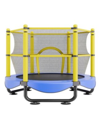 5FT Kids Trampoline with Safety Net and Basketball Hoop