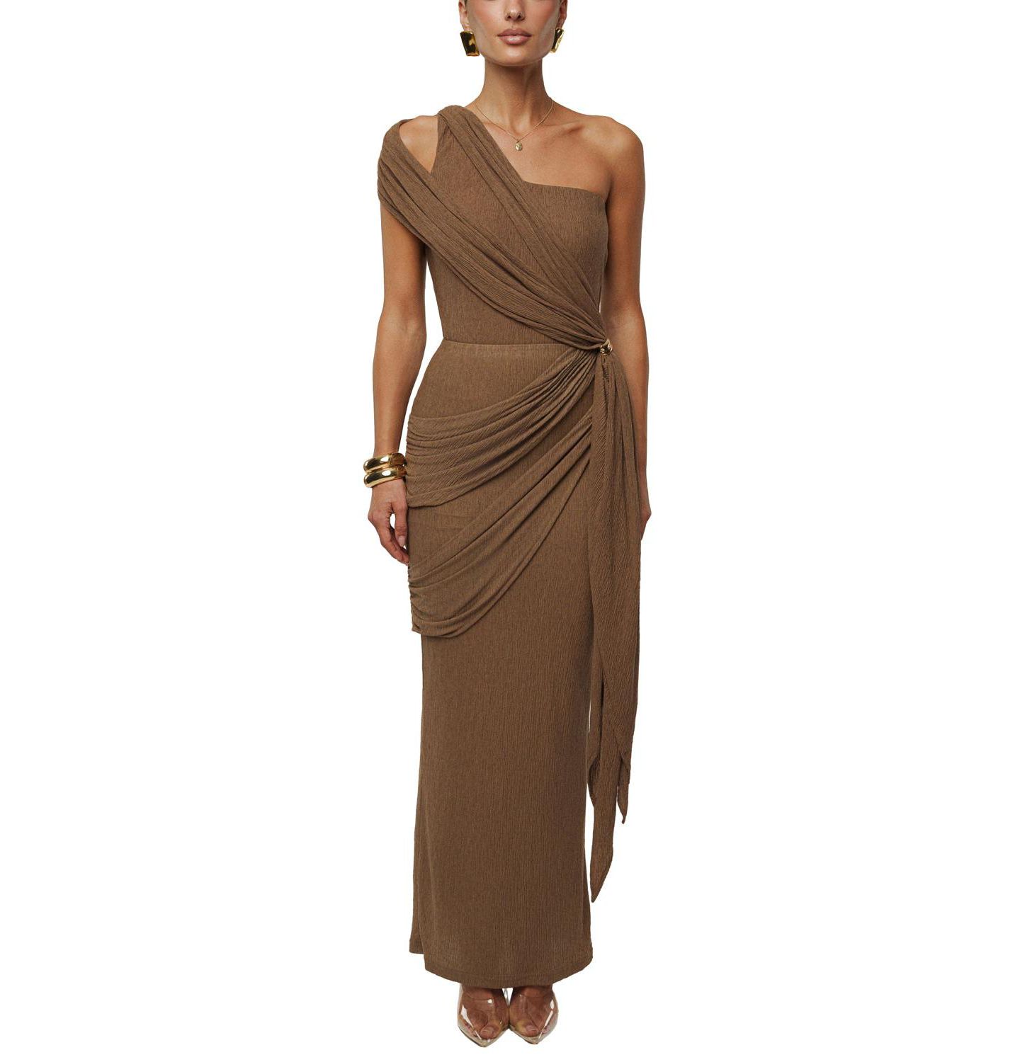 Боди Drape — JLUXLABEL, цвет: Коричневый — фото 4