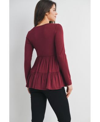 Maternity Long Sleeve Empire Waist Top