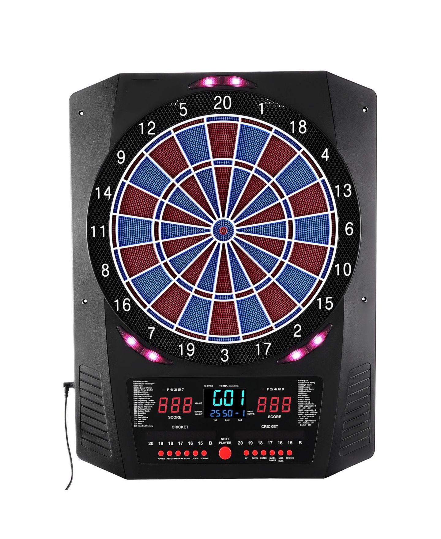 Детская игрушка Mecale Electronic Soft Tip Dartboard with 45 Games, Ages 12+, цвет: Чёрный — фото 10