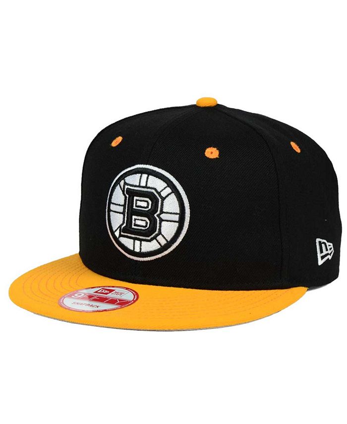 New Era Boston Bruins Black White Team Color 9FIFTY Snapback Cap - Macy's