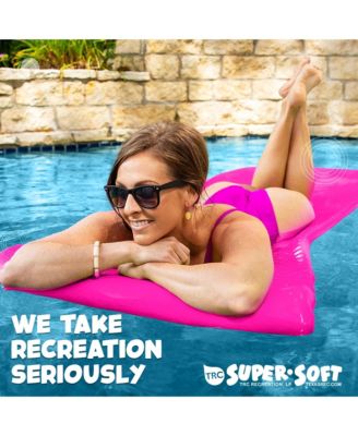 Serenity 1.5" Thick Vinyl Swimming Pool Float Mat, Flamingo Pink