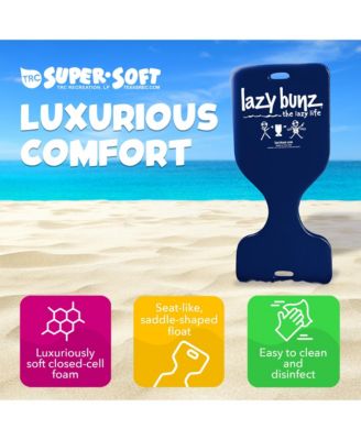 Lazy Bunz Foam Saddle Swimming Pool Lounger Float, Navy Blue