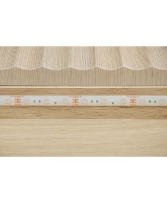 Fluted 6-Drawer Double Dresser with LED