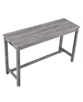 Industrial Bar Table Set with Power Outlet