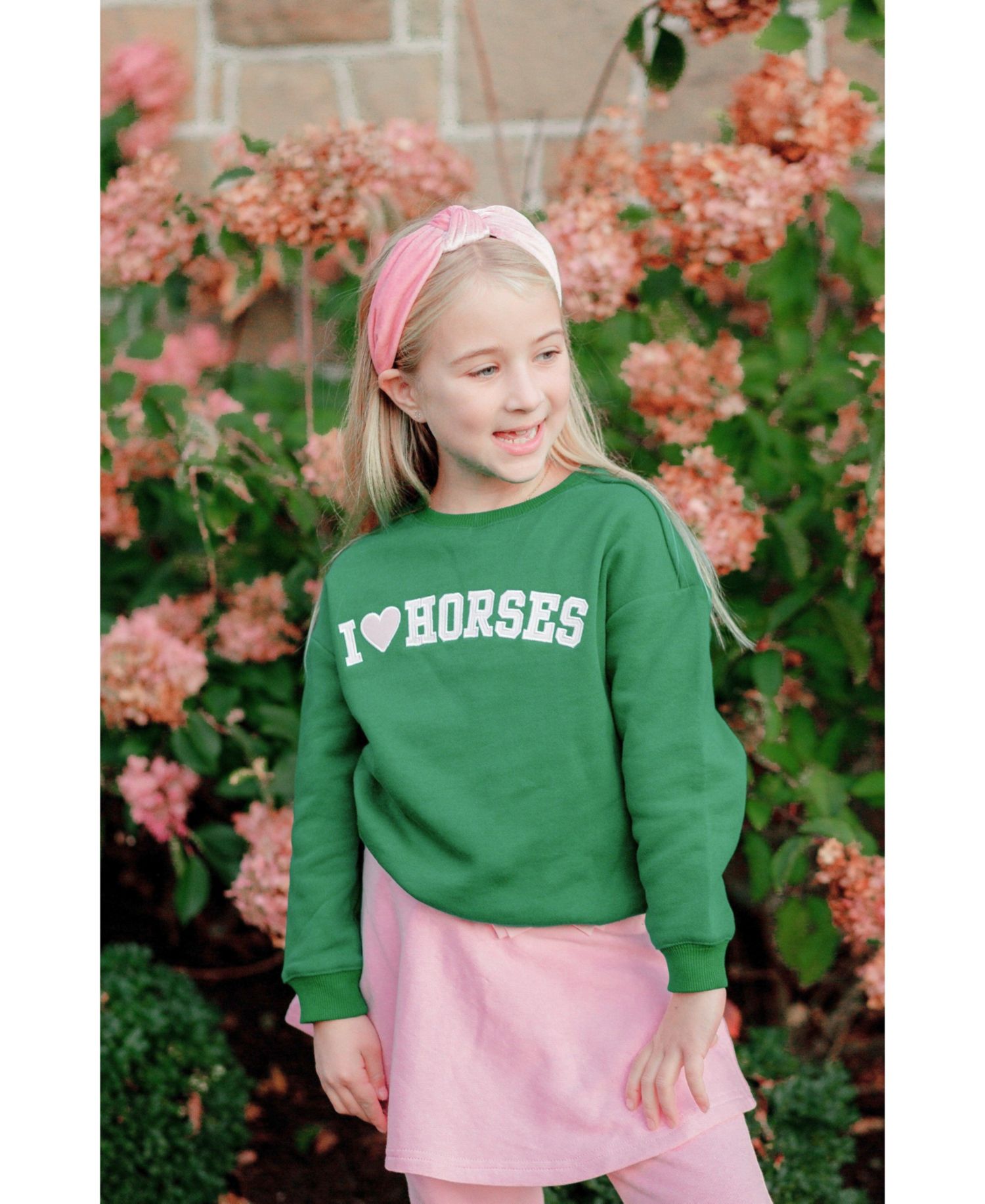 Girls Little/Big I Heart Horses Sweatshirt